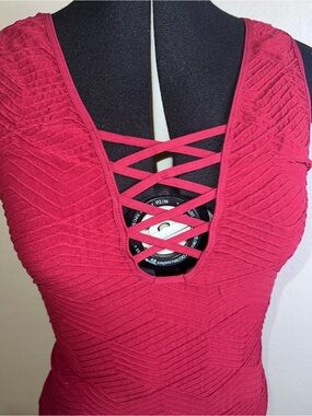 Bebe Taria lace up dress